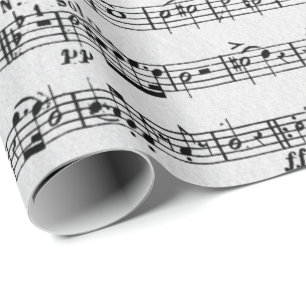 ホワイトウォッシュウッドの楽譜 ラッピングペーパー