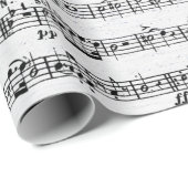 ホワイトウォッシュウッドの楽譜 ラッピングペーパー (ロールコーナー)