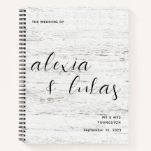 ホワイトウォッシュウッドグレイン結婚ズゲストブック