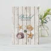 ホワイトウォッシュウッドシーシェルビーチブライダルシャワー 招待状 (スタンド正面)