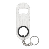 ホワイトウォッシュウッドパーソナライズされたブライダルパーティ キーホルダー栓抜き (裏面)