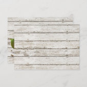 ホワイトウォッシュウッドピンクのローズフランスの国の結婚式 招待状 (正面/裏面)