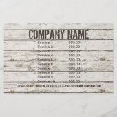 ホワイトウォッシュウッド カーペントリー ハンドマン 建設 チラシ (裏面)