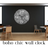ホワイトウォッシュカウンティウッドファームハウスラージクロック ラージ壁時計