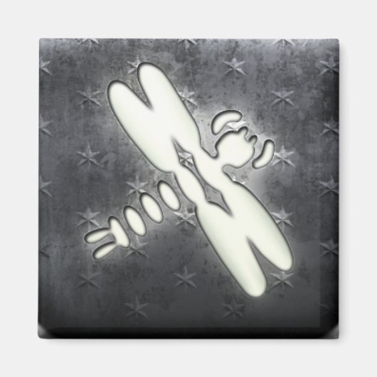 ホワイトウォッシュトンボ マグネット (正面)