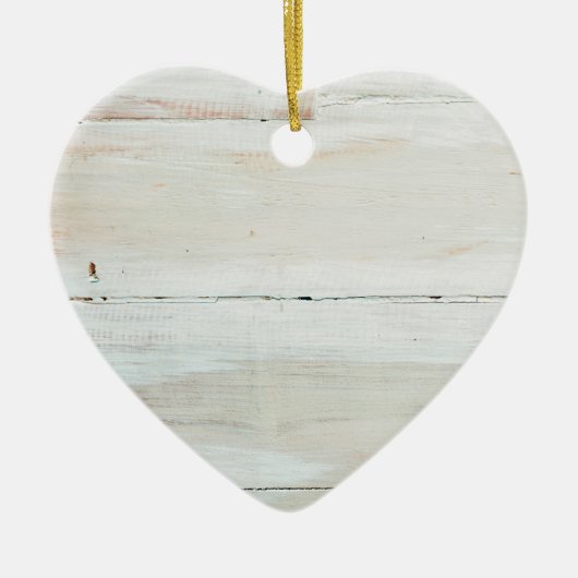 ホワイトウォッシュバーンウッドホワイトウッドグレイン セラミックオーナメント (正面)