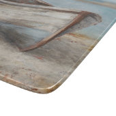 ホワイトウォッシュボートが岸に カッティングボード (角)