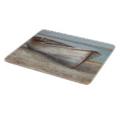 ホワイトウォッシュボートが岸に カッティングボード (角)