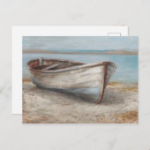 ホワイトウォッシュボートが岸に ポストカード (正面/裏面)