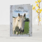 ホワイトウォッシュボード上のグレーの4分の1馬 カード (黄色い花)