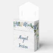 ホワイトウォッシュ木材と結婚式の花 フェイバーボックス (オープン)