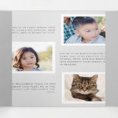 ホワイトウォッシュ素朴ウッドトリフォールドホリデーフォトカード 三つ折り招待状 (内部中)