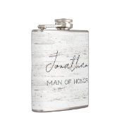 ホワイトウォッシュ ウッド オーダーメイド マン オブ オナー フラスク (右)