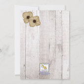 ホワイトウォッシュ プラム キンセアニエラ 招待状 (裏面)