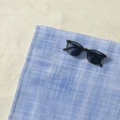 ホワイトウォッシュ リネン ブルー ホワイト ネーム ボーイズ プレピー サウス ビーチタオル (インサイチュ)