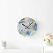 ホワイトウォッシュIII ラウンド壁時計 (ホーム)