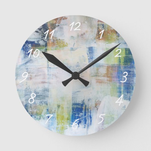 ホワイトウォッシュIII ラウンド壁時計 (正面)