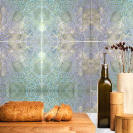 ホワイトウォッ動揺してクヴィンテージ華美アンティーク タイル