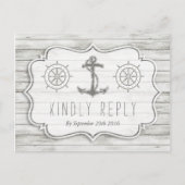 ホワイトウォッ航海のクウッドビーチ結婚式コレクション インビテーションポストカード (正面)