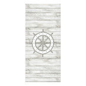 ホワイトウォッ航海のシュ木材ビーチ結婚式メニュー ラックカード (裏面)