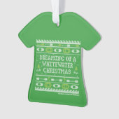 ホワイトウォーターのクリスマスの醜いセーターの夢を見ながら オーナメント (正面)