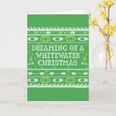 ホワイトウォーターのクリスマスグリーティングカードの夢を見る カード (黄色い花)