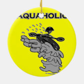 ホワイトウォーターアクアホリックシルエットシャツ&もの セラミックオーナメント (裏面)