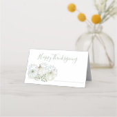 ホワイトウォーターカラーカボンプキンサンクスギビング プレイスカード (正面)