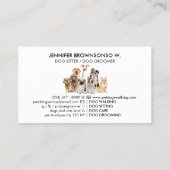 ホワイトウォーターカラードッグストリマーペットシッター 名刺 (裏面)