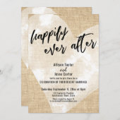 ホワイトウォーターカラーハート ハッピーエバアフター バルーン 招待状 (正面/裏面)