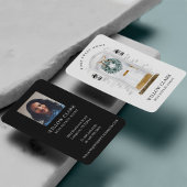 ホワイトウォーターカラーフロントドアリース実在エテート 名刺