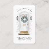 ホワイトウォーターカラーフロントドアリース実在エテート 名刺 (正面)