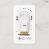 ホワイトウォーターカラーフロントドア実在エステートエージェント 名刺 (正面)