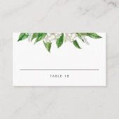 ホワイトウォーターカラーフローラ開花グリ結婚ーネリーズ プレイスカード (正面)