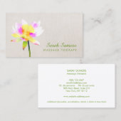 ホワイトウォーターカラーロータスホリスティックスパ 名刺 (正面/裏面)