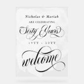 ホワイトウォーターカラー60周年結婚歓迎 アクリルサイン (正面)