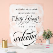 ホワイトウォーターカラー60周年結婚歓迎 アクリルサイン (ウェディング)