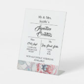 ホワイトウォーターバラシグネチャー結婚のカクテル 台座サイン (正面)