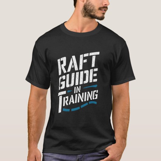ホワイトウォーターラフティングの見習いガイド Tシャツ (正面)