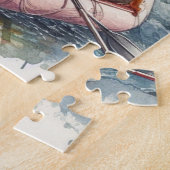 ホワイトウォーターラフティングウォーターカラーリバーパズル ジグソーパズル (側面)