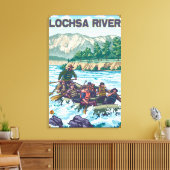 ホワイトウォーターラフティング – Lochsa River, Idaho キャンバスプリント (インサイチュ (リビング))
