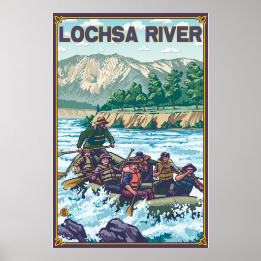 ホワイトウォーターラフティング – Lochsa River, Idaho ポスター (正面)