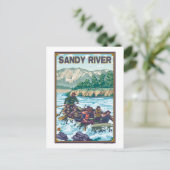 ホワイトウォーターラフティング – Sandy River, Oregon ポストカード (スタンド正面)