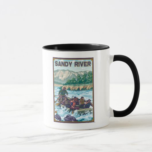 ホワイトウォーターラフティング – Sandy River, Oregon マグカップ (右)