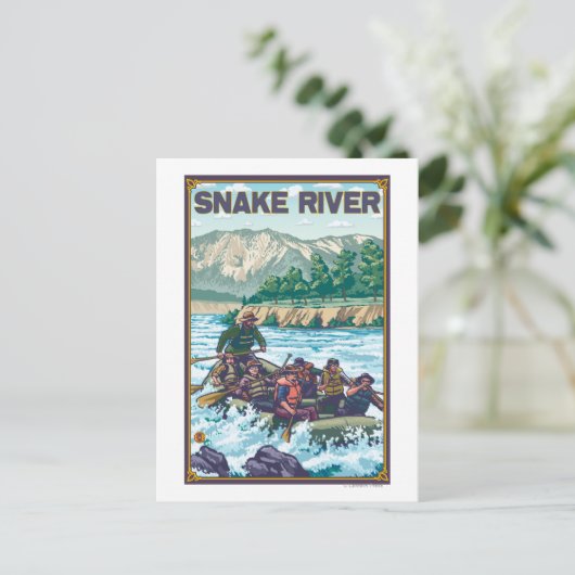 ホワイトウォーターラフティング – Snake River, Idaho ポストカード (スタンド正面)