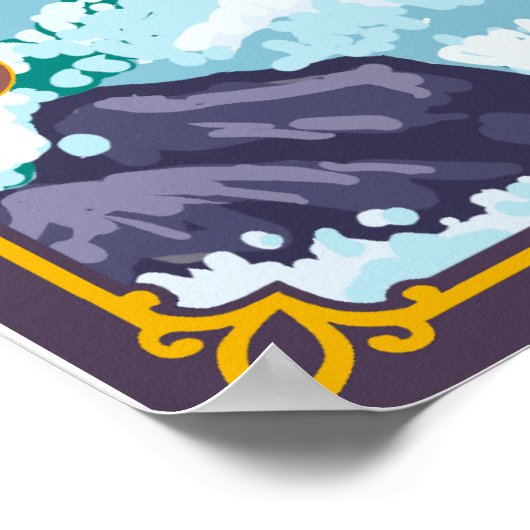 ホワイトウォーターラフティング – Wenatchee River, WA ポスター (角)