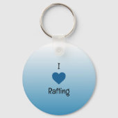 ホワイトウォーターリバーラフティングデザインボタンキーチェーン キーホルダー (裏面)