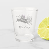 ホワイトウォーターリバーラフティングデザイン ショットグラス (裏面)