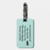 ホワイトウォーターリバーラフティングデザイン ラゲッジタグ (裏面縦)