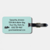 ホワイトウォーターリバーラフティングデザイン ラゲッジタグ (裏面横)